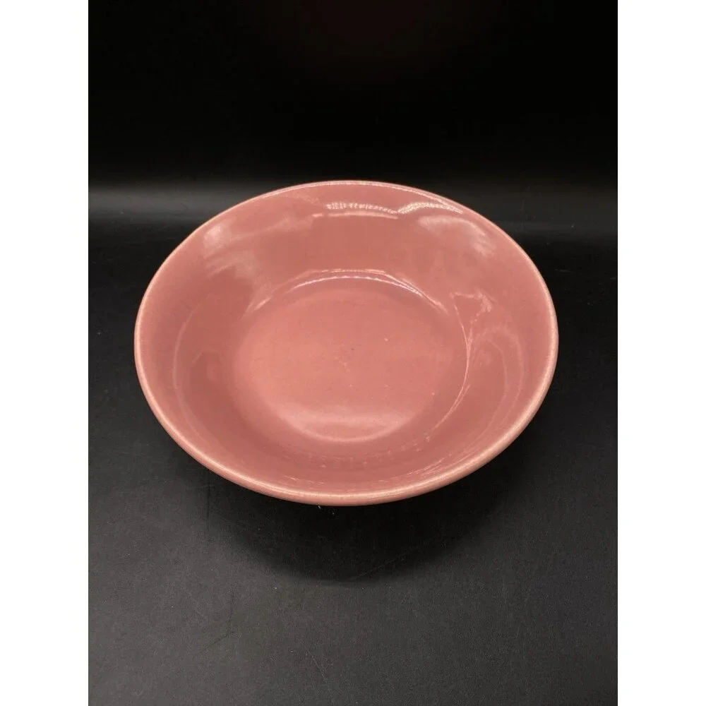 Bauer Pottery USA Dusty Rose Pink Soup Bowl 7.25”